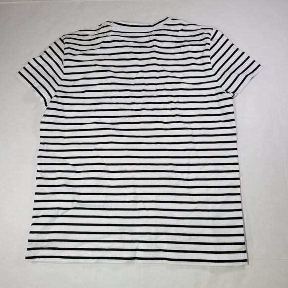 Madewell Black & White Striped Perfect Cotton Crewneck T-Shirt Size XXS - Picture 6 of 6
